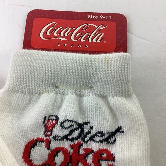 Vintage Made In USA Diet Coke Socks size 9-11 NOS Crew Socks - Picture 6 of 6